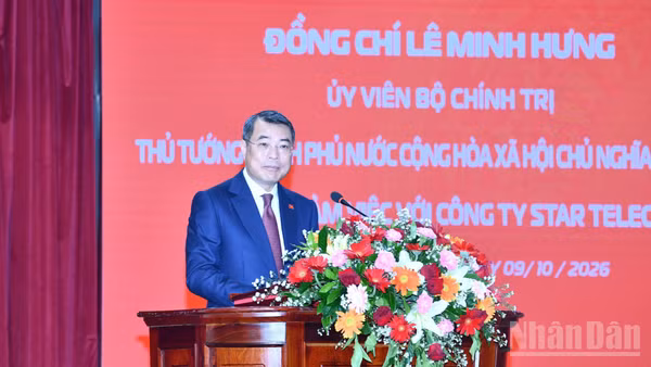 Thủ tướng Chính phủ Lê Minh Hưng phát biểu ý kiến. (Ảnh: THANH GIANG)
