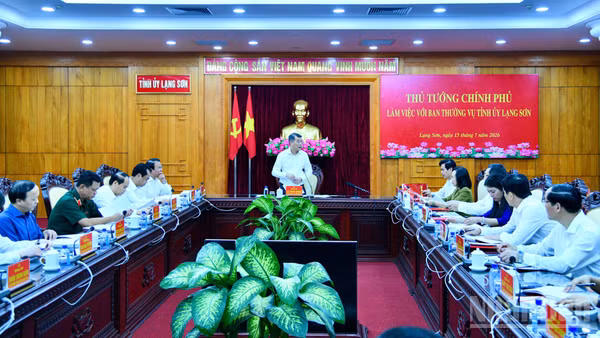 Quang cảnh cuộc làm việc. (Ảnh: Thanh Giang)