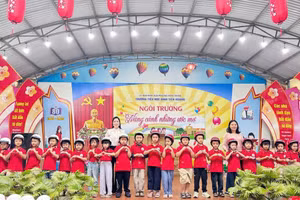 Giờ ngoại khóa của Trường tiểu học Đinh Tiên Hoàng, phường Nông Trang, tỉnh Phú Thọ. (Ảnh do trường cung cấp)