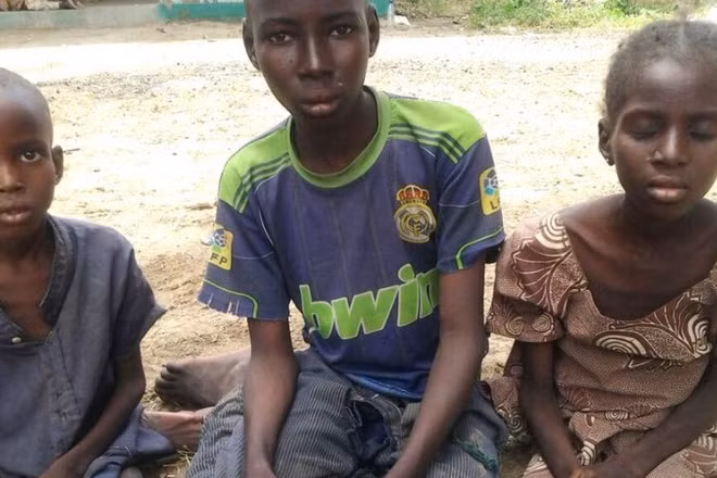 Trẻ em bị phiến quân Boko Haram bắt cóc được quân đội Nigeria giải cứu tại bang Borno, Nigeria. (Ảnh minh họa: Xinhua)