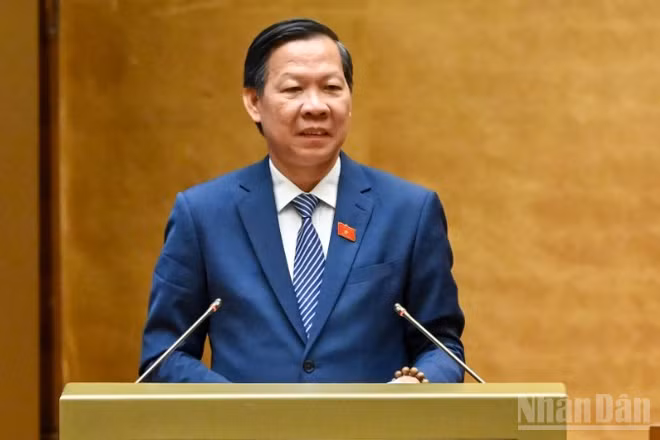 Chủ nhiệm Ủy ban Kinh tế và Tài chính của Quốc hội Phan Văn Mãi. (Ảnh: THỦY NGUYÊN)
