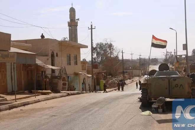 Lực lượng an ninh Iraq giải phóng thành phố Rawa khỏi tầm kiểm soát của IS, tháng 11/2017. (Ảnh minh họa: Xinhua)