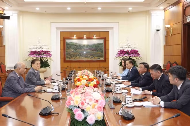 Quang cảnh buổi tiếp. (Ảnh: TTXVN)