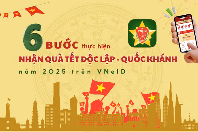 [Infographic] Hướng dẫn các bước nhận 100.000 đồng/người dịp Quốc khánh 2/9 trên VNeID