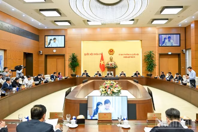 Quang cảnh phiên họp của Ủy ban Thường vụ Quốc hội. (Ảnh: DUY LINH)