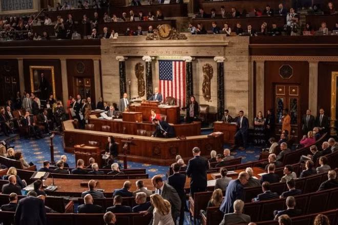 Quang cảnh một phiên họp Hạ viện Mỹ ở Washington, DC. (Ảnh minh họa. THX/TTXVN)