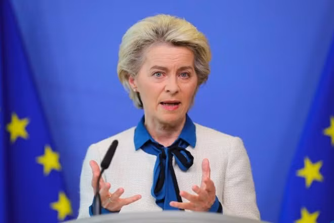 Chủ tịch Ủy ban châu Âu (EC) Ursula von der Leyen. (Ảnh: Xinhua)
