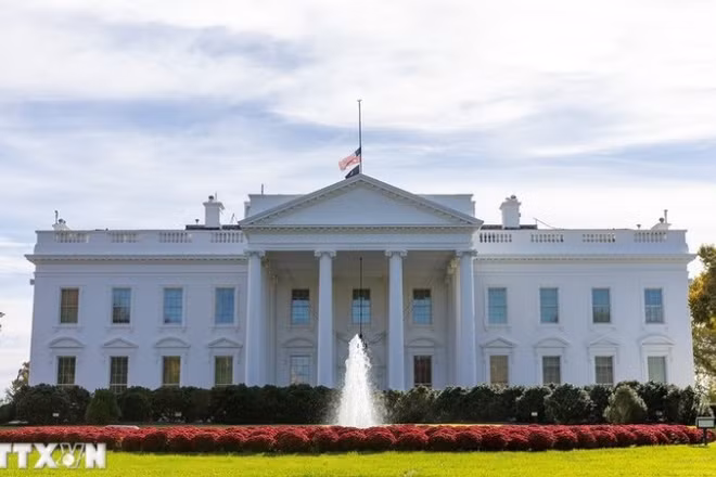 Nhà trắng tại Washington, D.C., Mỹ. (Ảnh: THX/TTXVN)