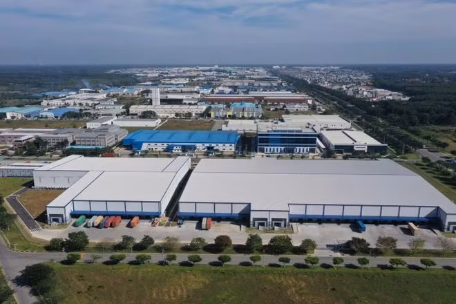 Một góc Khu công nghiệp Bàu Bàng tại xã Bàu Bàng (Thành phố Hồ Chí Minh) do Tập đoàn Becamex đầu tư. 