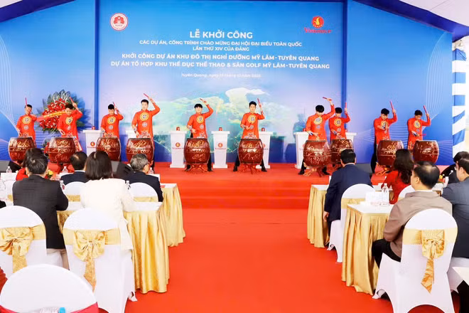 Tỉnh Tuyên Quang khởi công 4 dự án chào mừng Đại hội đại biểu toàn quốc lần thứ XIV của Đảng.
