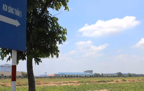 Khu công nghiệp Sóng Thần 3, nơi UBND tỉnh Bình Dương cho rằng chủ đầu tư phân lô, bán nền sai mục đích sử dụng đất.