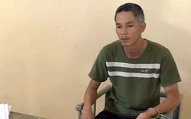 Đối tượng Lê Minh Hùng tại cơ quan Cảnh sát điều tra Công an TP Buôn Ma Thuột.