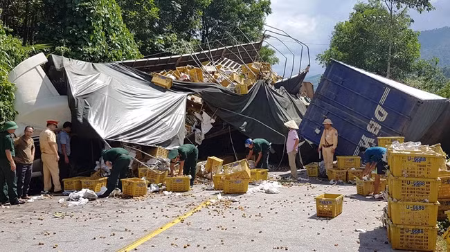 Vụ tai nạn giao thông trên quốc lộ 12A vào tháng 9 vừa qua.