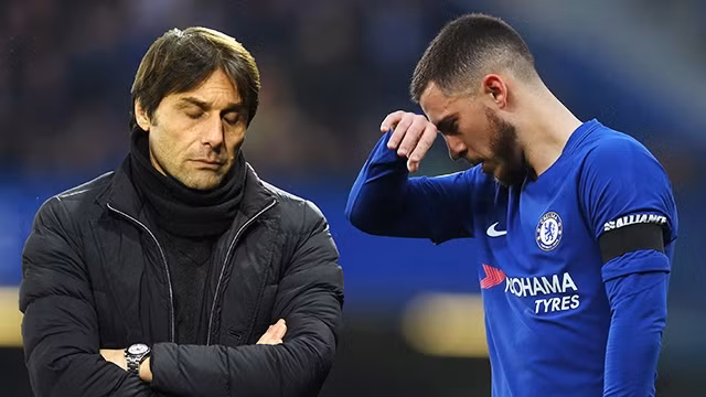 Eden Hazard đang mâu thuẫn gay gắt với Conte khiến ông có nguy cơ phải ra đi.