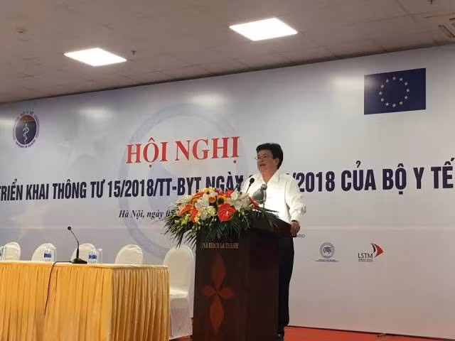 Thứ trưởng Y tế Phạm Lê Tuấn phát biểu.