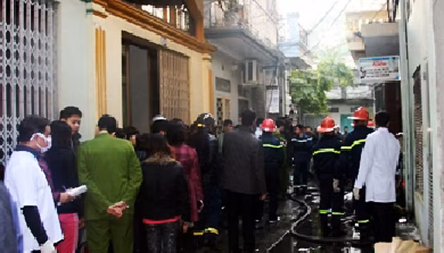Hiện trường vụ cháy.