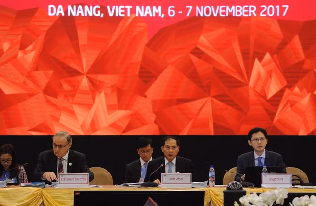 Thứ trưởng Thường trực Ngoại giao Bùi Thanh Sơn phát biểu ý kiến khai mạc hội nghị.