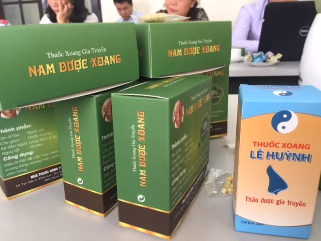 Bao bì các loại "thuốc đông y" do cơ sở này sản xuất.