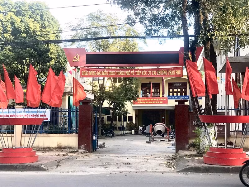 Trụ sở UBND phường Trần Phú, TP Quảng Ngãi.