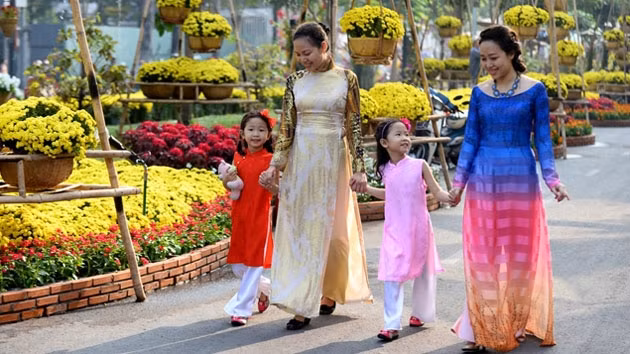 Đường hoa Tết Ất Mùi (Ảnh minh hoạ).