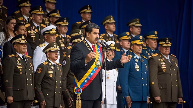 Tổng thống Venezuela N.Maduro cáo buộc phe cánh hữu âm mưu gây bất ổn đất nước. Ảnh: EPA