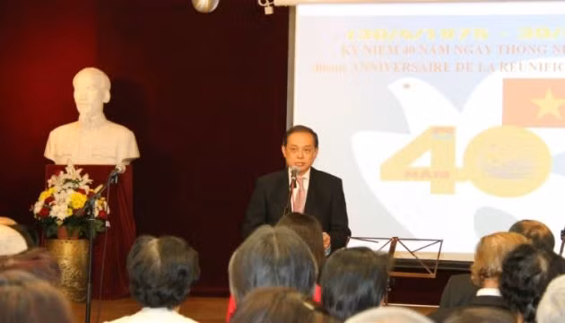 Đại sứ Nguyễn Ngọc Sơn phát biểu tại Lễ kỷ niệm.