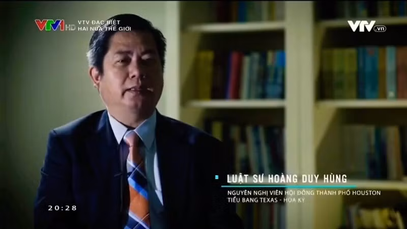 Luật sư Hoàng Duy Hùng. Ảnh chụp màn hình VTV