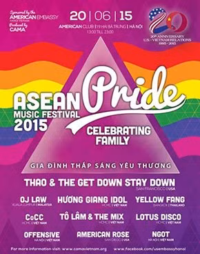 Festival Âm nhạc ASEAN Pride 2015 với chủ đề Gia đình