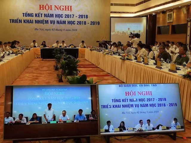 Hội nghị tổng kết năm học năm học 2017-2018, triển khai nhiệm vụ năm học 2018-2019 của Bộ GD-ĐT (Ảnh: THANH TÙNG)