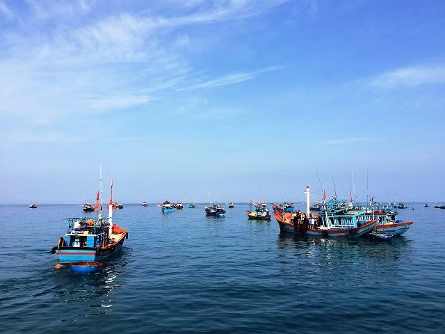 Luồng lạch vào cảng Sa Kỳ - nơi sẽ tiến hành nạo vét.