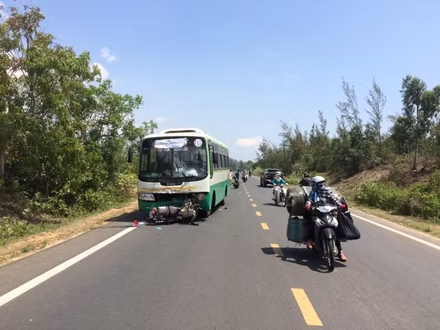 Hiện trường xảy ra vụ tai nạn.