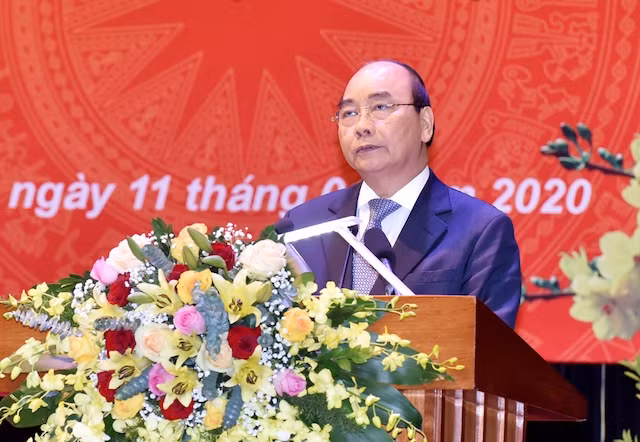 Thủ tướng Nguyễn Xuân Phúc phát biểu.