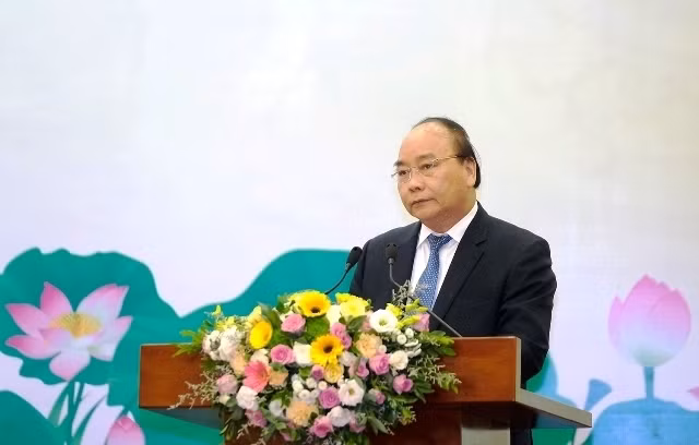 Thủ tướng Nguyễn Xuân Phúc phát biểu tại hội nghị.