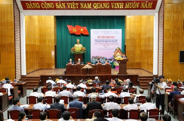 Toàn cảnh hội thảo khoa học “Đồng chí Nguyễn Chí Diểu với cách mạng Việt Nam và quê hương Thừa Thiên - Huế”.