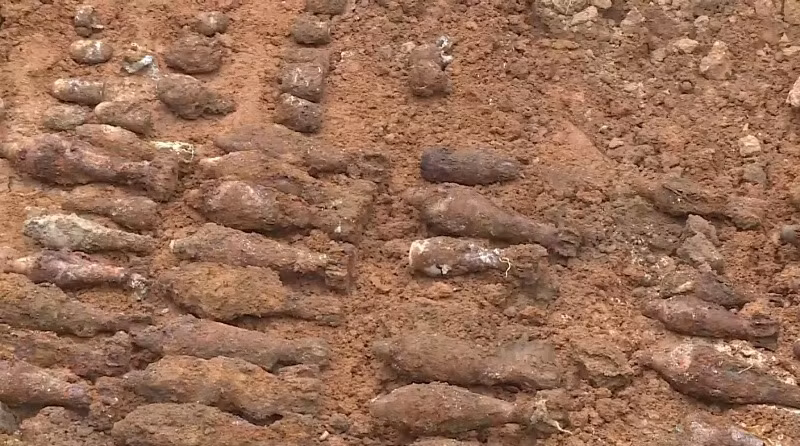 Số đạn pháo vừa mới phát hiện.