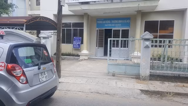 Phòng LĐTBXH huyện Gò Quao, nơi xảy ra sai phạm hơn 8,4 tỷ đồng.