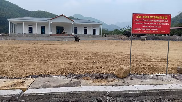 Khu nhà điều hành đang trong quá trình thi công. 