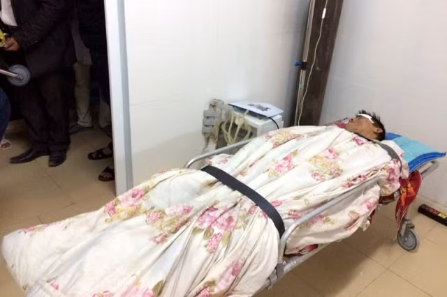 Một trong số ba nạn nhân gặp nạn.