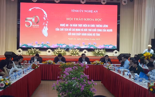 Nghệ An tổ chức Hội thảo khoa học 50 năm thực hiện Di chúc của Bác Hồ