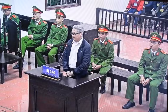 Bị cáo Đào Quang Thực tại phiên tòa