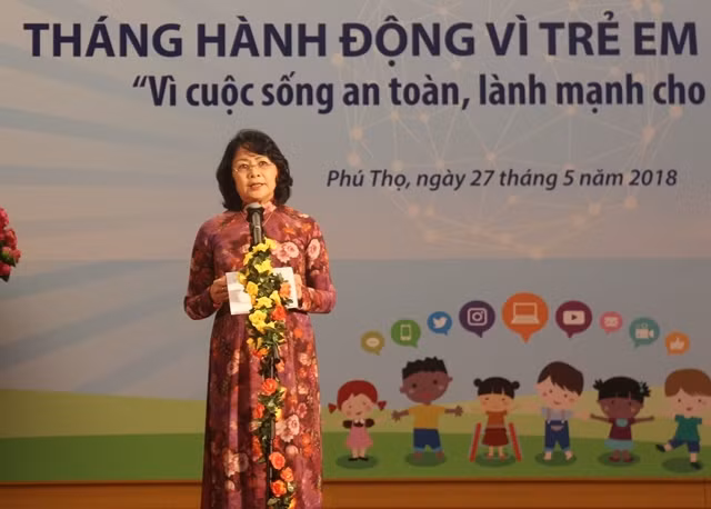Phó Chủ tịch nước Đặng Thị Ngọc Thịnh phát biểu tại Lễ phát động