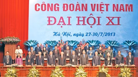 Đoàn Chủ tịch Đại hội Công đoàn Việt Nam lần thứ XI.