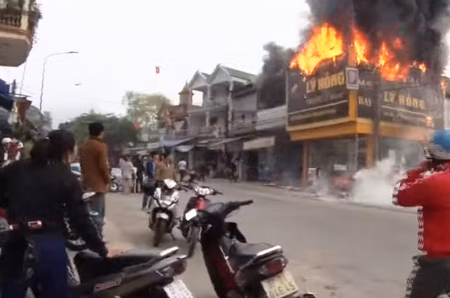 Hiện trường vụ cháy.
