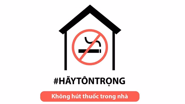 Thông điệp vì môi trường không khói thuốc.