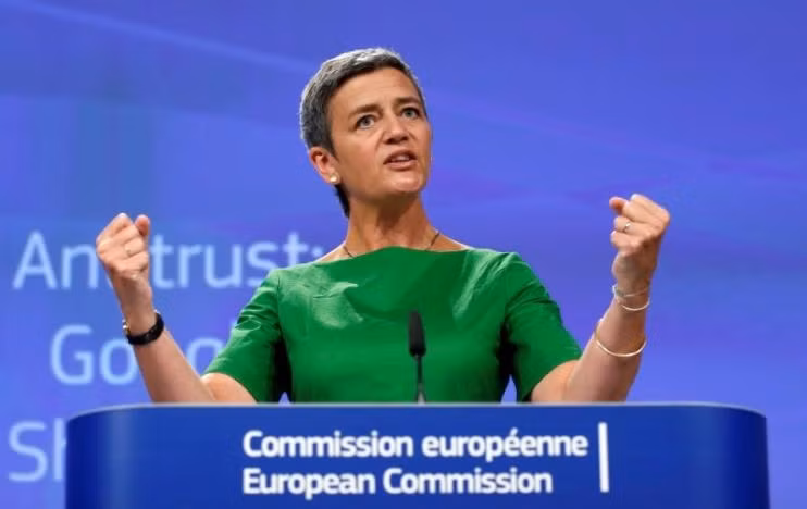 Cao ủy EU phụ trách chống độc quyền Margrethe Vestager. (Ảnh: Reuters)