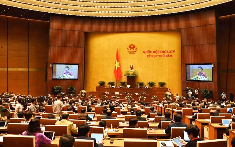 Toàn cảnh phiên khai mạc kỳ họp thứ tám, Quốc hội khóa XIV.