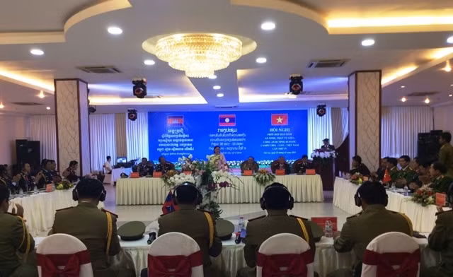Hội nghị phối hợp bảo đảm an ninh trật tự giữa ba nước Campuchia, Lào, Việt Nam lần thứ 4-2018.