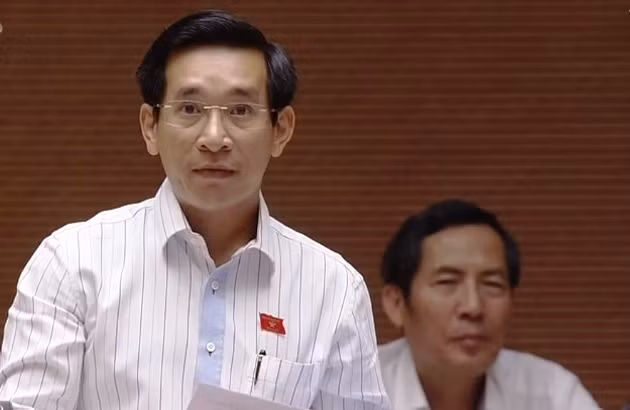 Đại biểu Nguyễn Văn Cảnh (Bình Định) phát biểu mở đầu phiên thảo luận về tình hình kinh tế - xã hội.