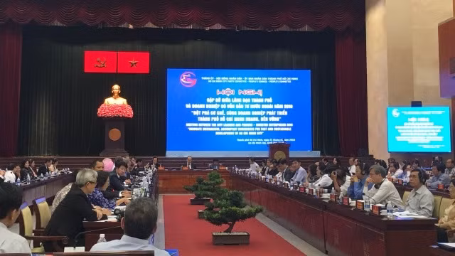 Tại buổi gặp gỡ 200 doanh nghiệp có vốn đầu tư nước ngoài tại TP Hồ Chí Minh với chủ đề: “Đột phá cơ chế, cùng doanh nghiệp phát triển TP Hồ Chí Minh nhanh, bền vững”.