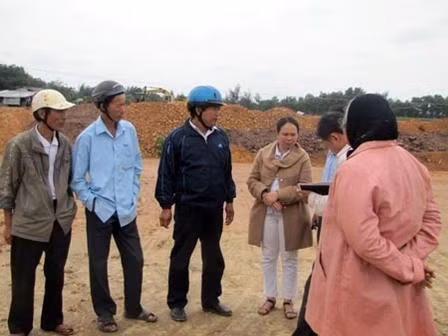 khu vực đất ông Trí bị cưỡng chế, san ủi.